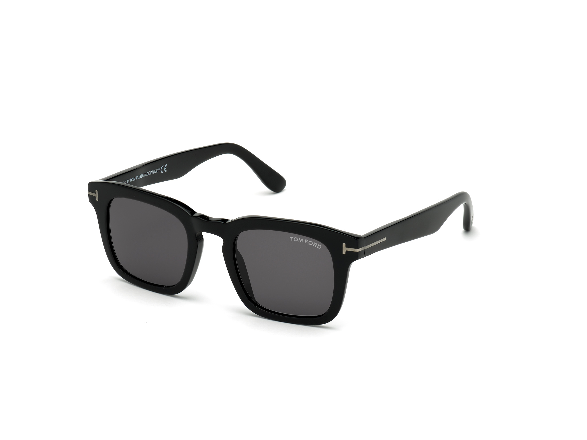 Tom Ford FT0751-N square sunglasses in Shiny Black/Smoke