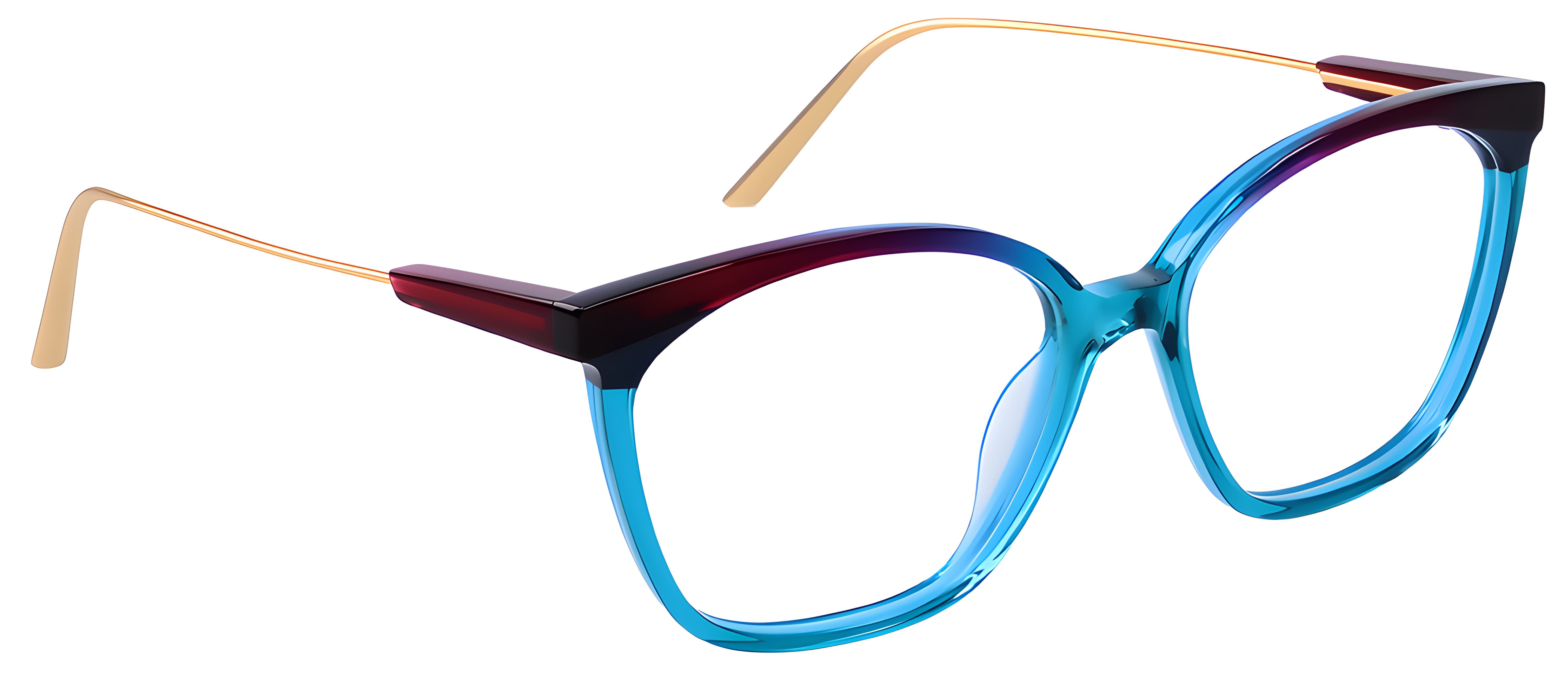 A543 Groseille + Intense Teal + Solid Marine / Shiny Gold