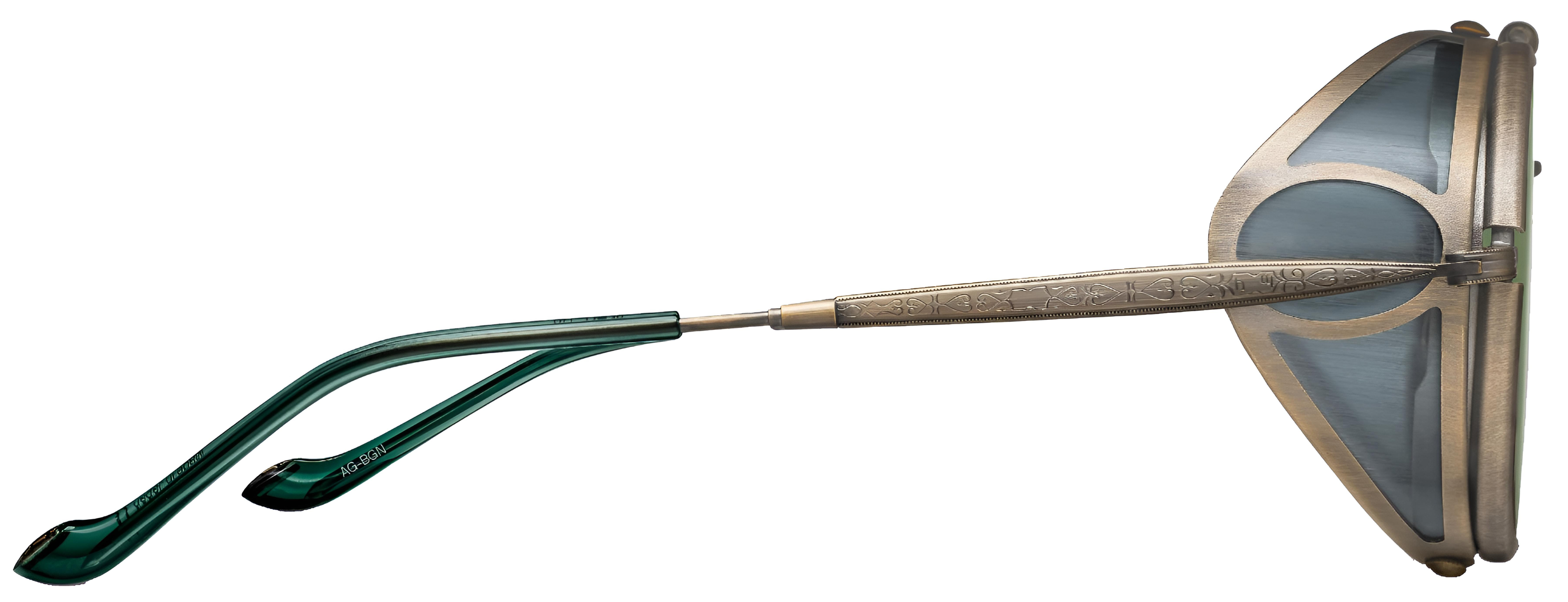 2809H-V2 / AG-BGN Antique Gold - Bottle Green