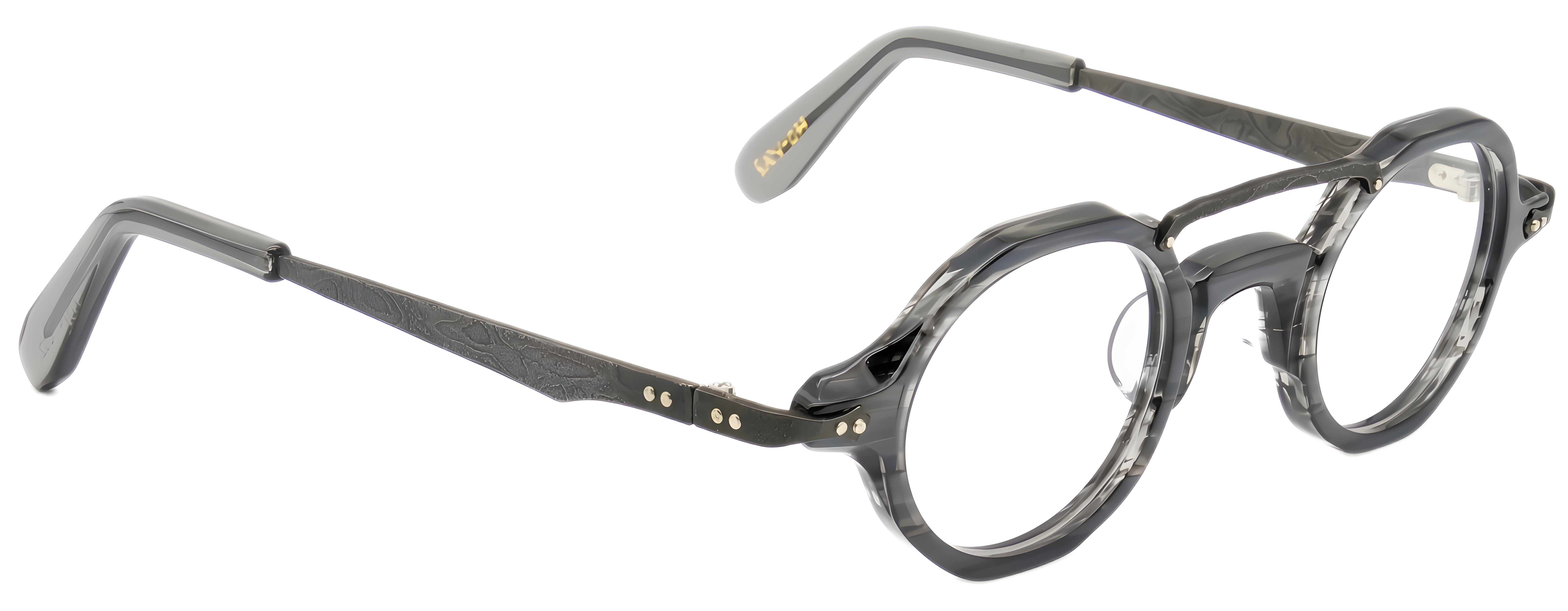 Enso / C02 Semi Translucent Pearlescent Ink Black Grey Striations/Blackened Damascus