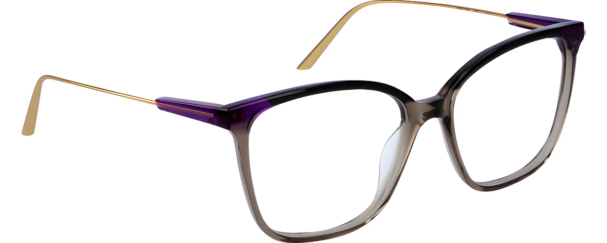 A418 Almost Black + Clear Purple + Clear Smoke / Mat Gold