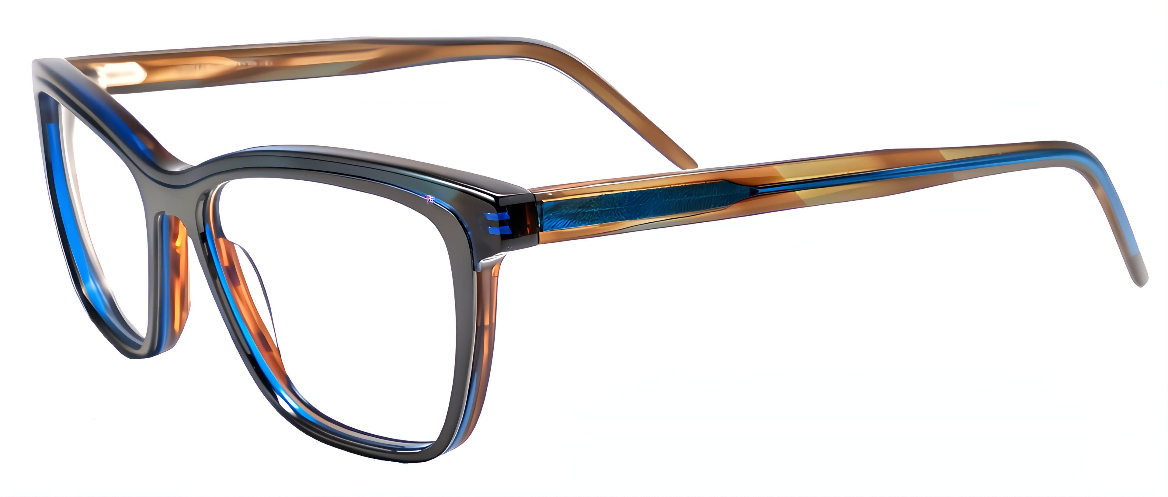 TD744 / 2229 - Black & Blue Brown Crystal/Black