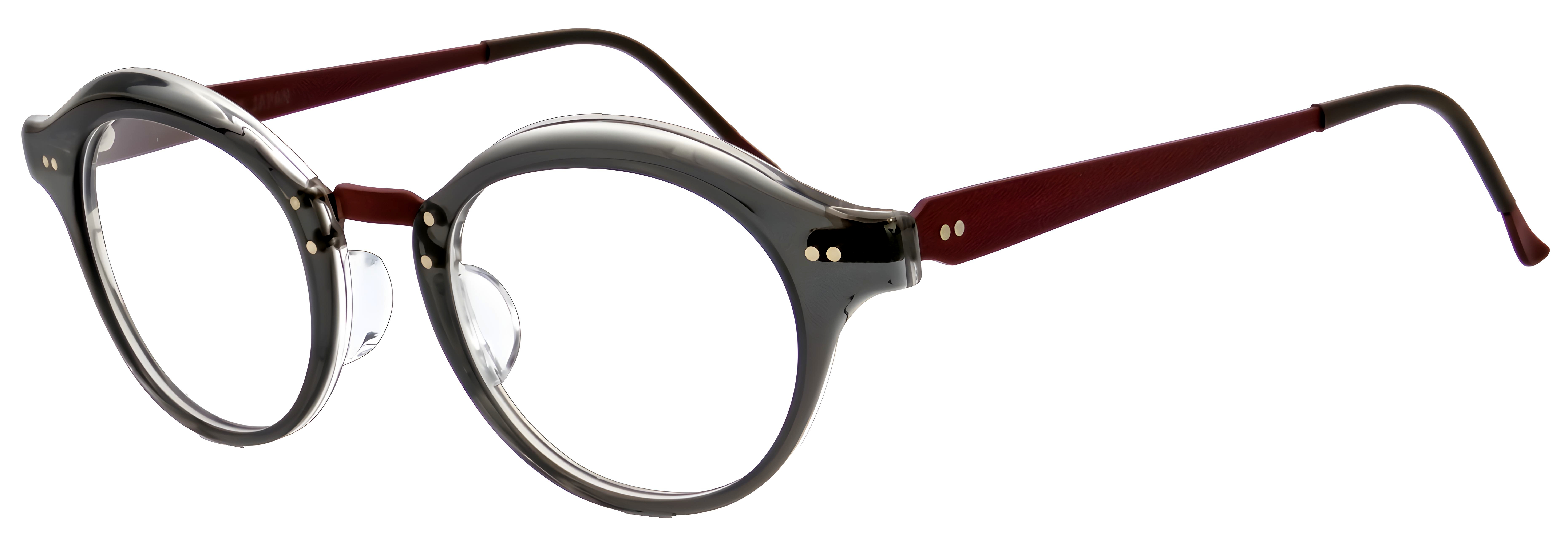 Puff / C02 Translucent Layered Grey on Light Grey/Dark Cherry Red Textured