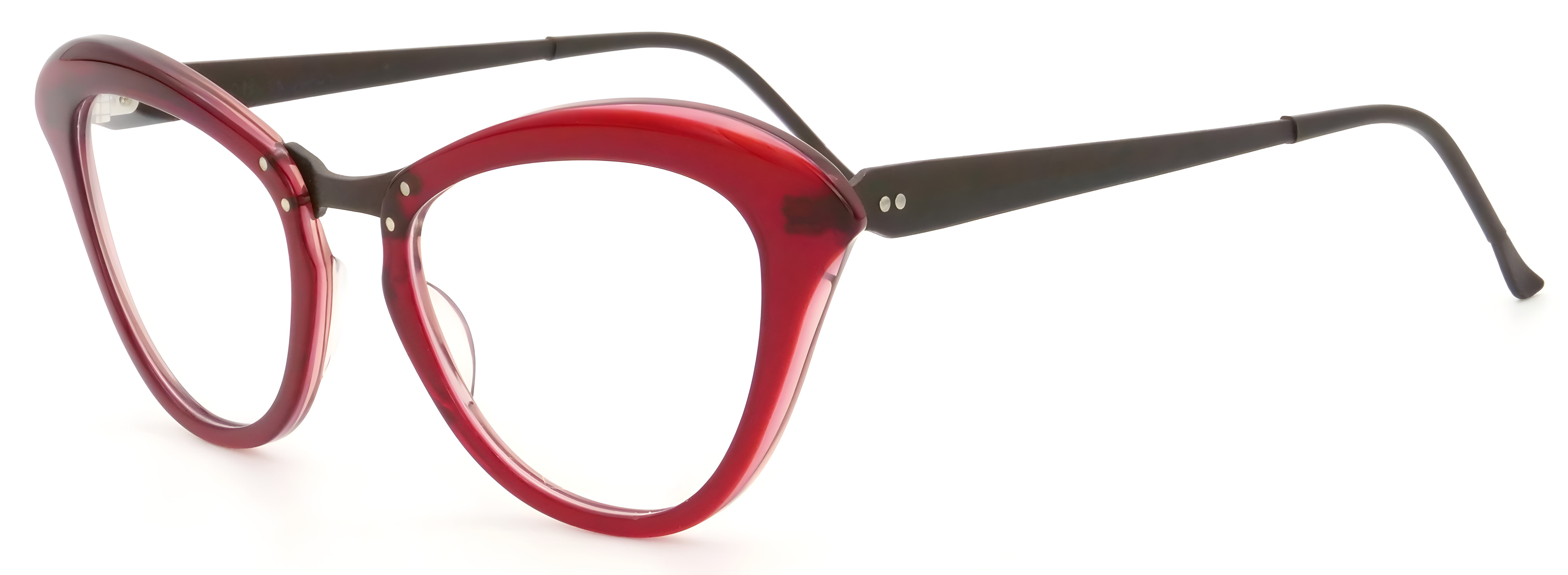 Kisskat / C02 Red on Milk Clear / Textured Ripe Prune