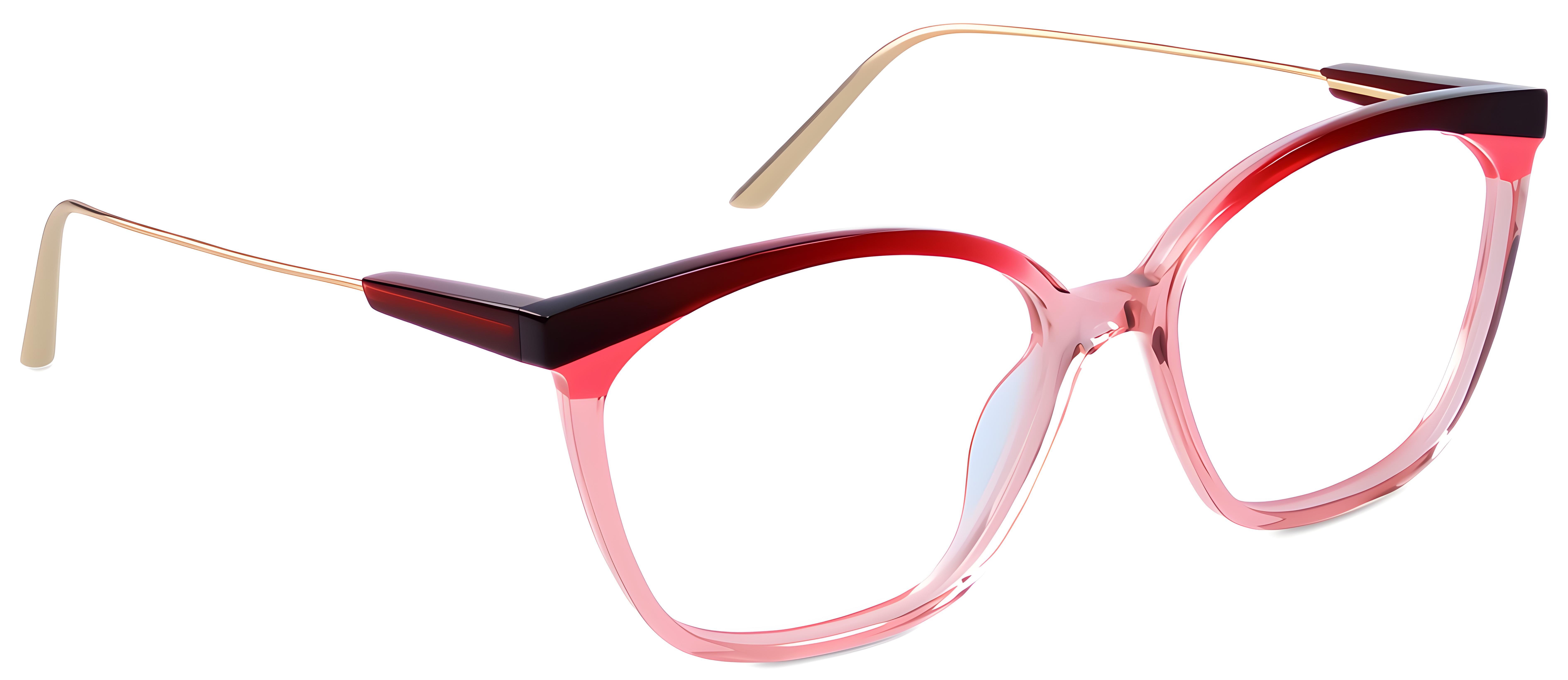 A555 Merlot + Wild Rose + Pop Coral / Shiny White Gold