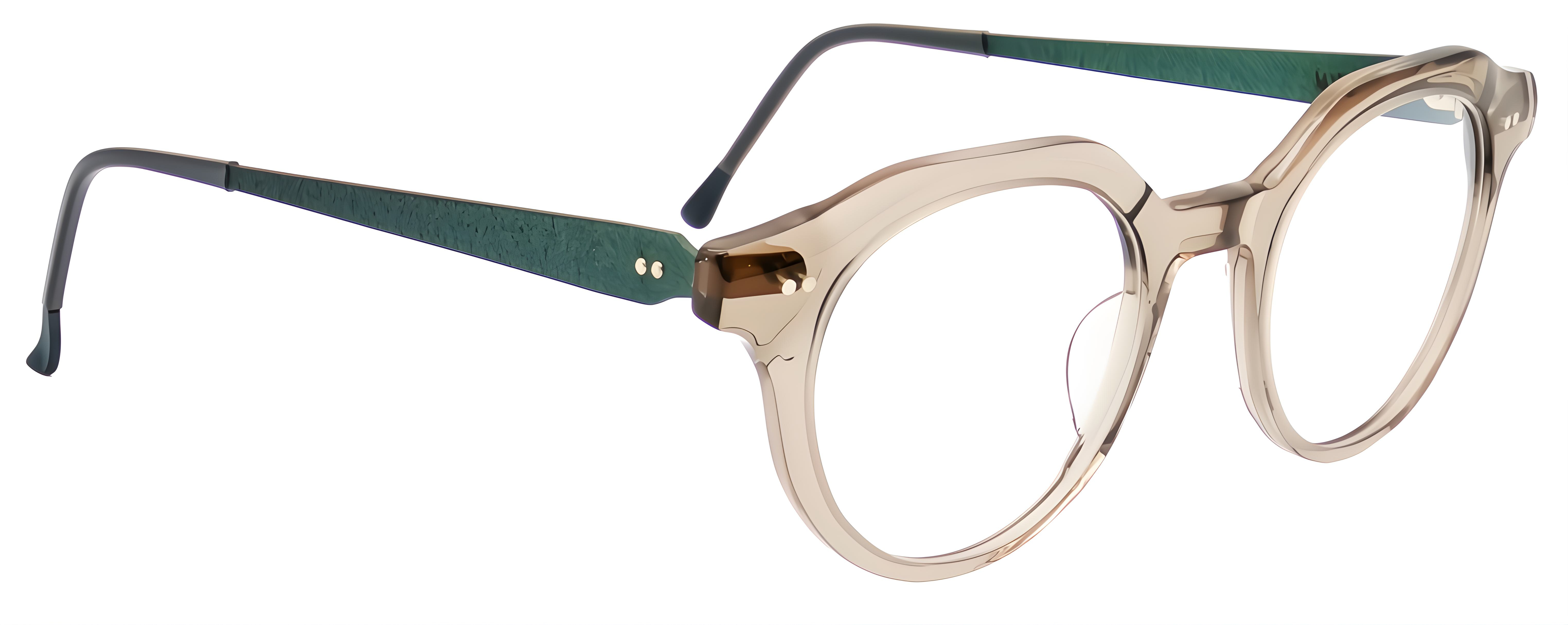 Mik / C01 Translucent Tea/Textured Emerald