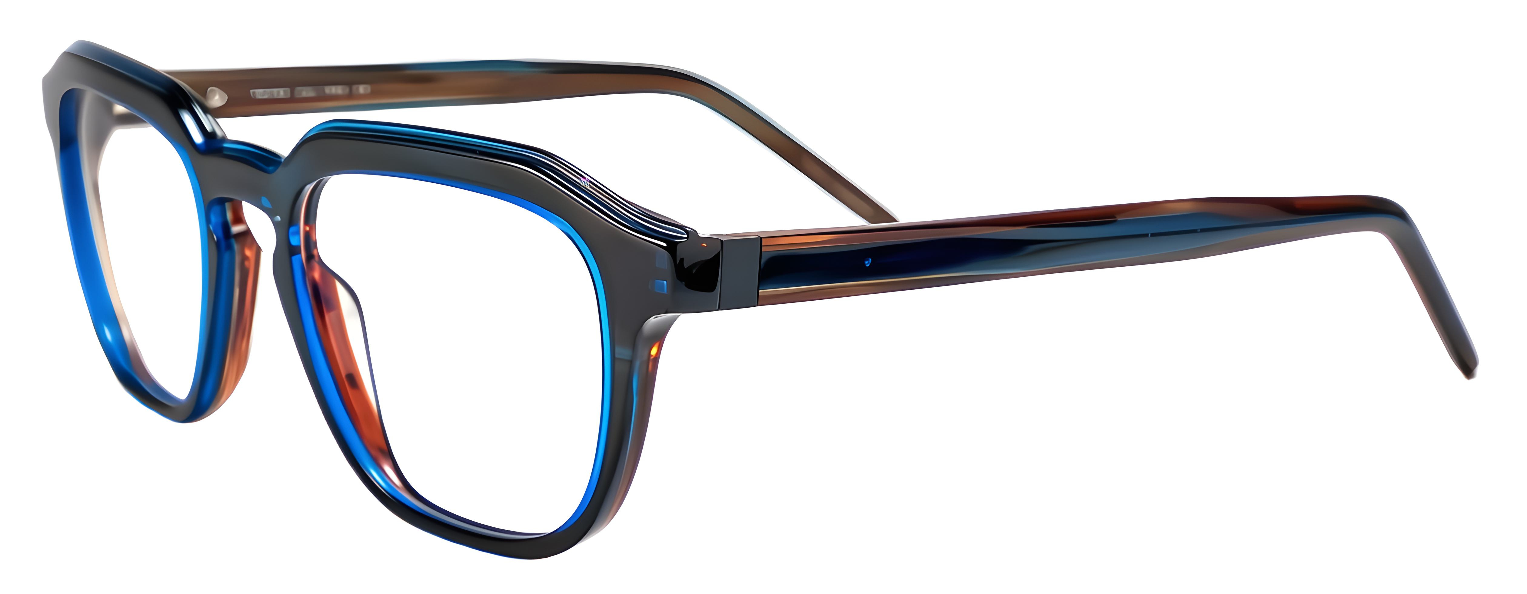 TD753 / 1924 - Black & Blue Brown Crystal/Matt