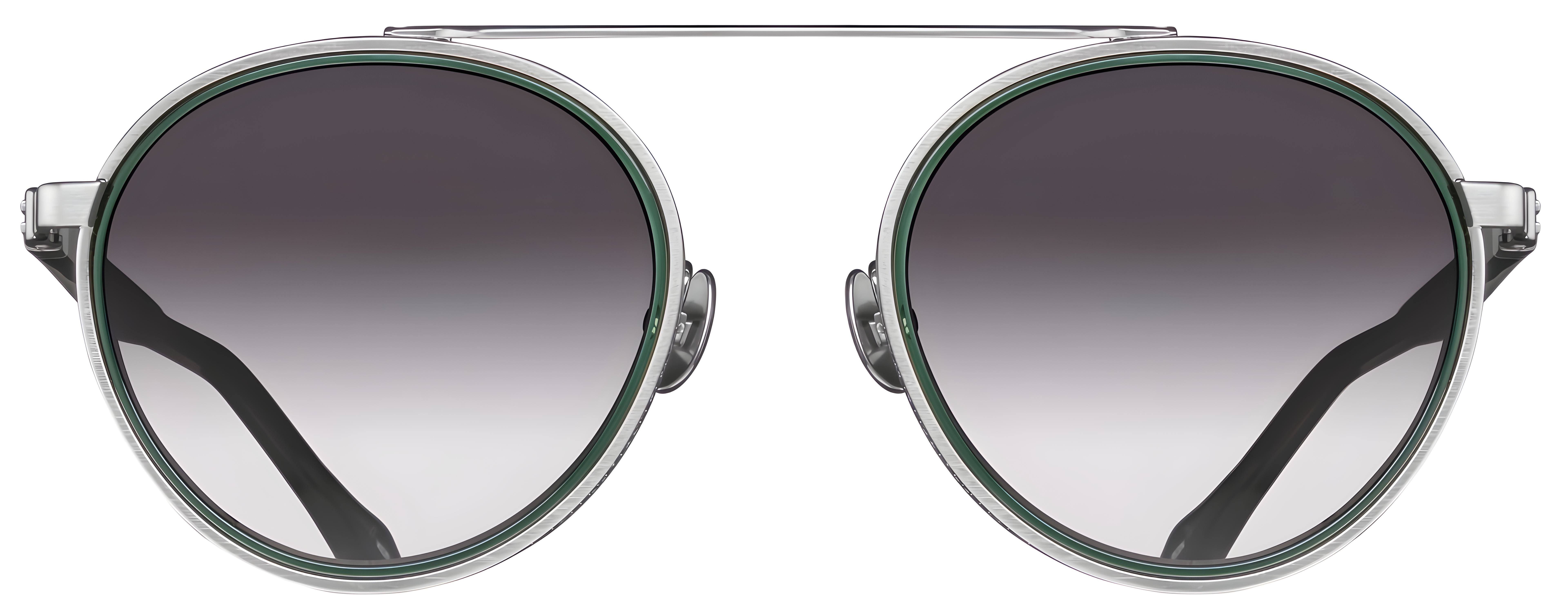 BS-BGN / Brushed Silver - Bottle Green