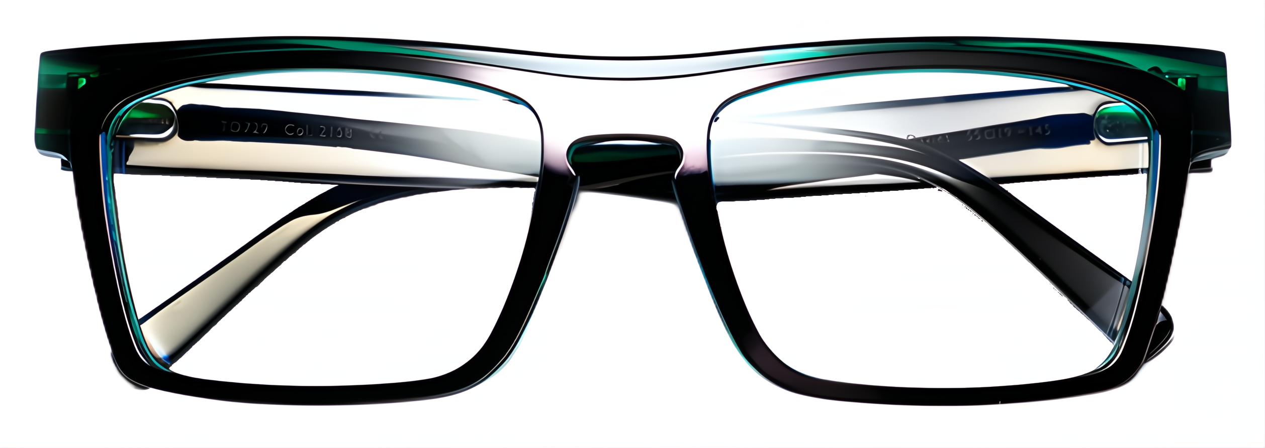 2158 - Streaked Emerald Green/Polished Black