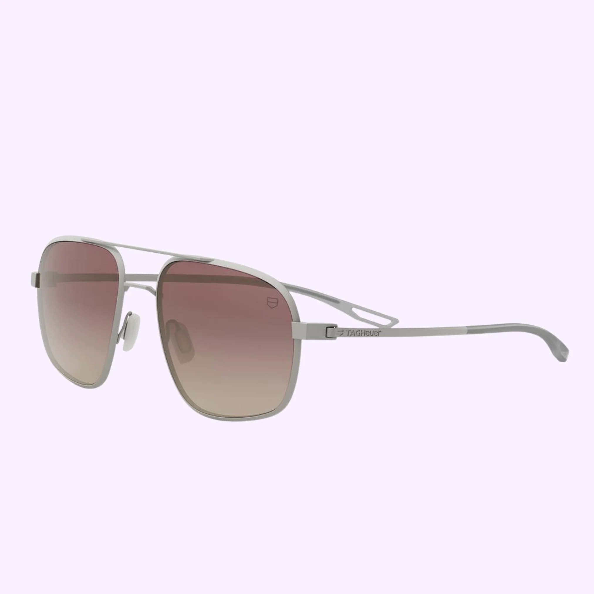 Titanium Matte Silver with Red Mirror lenses