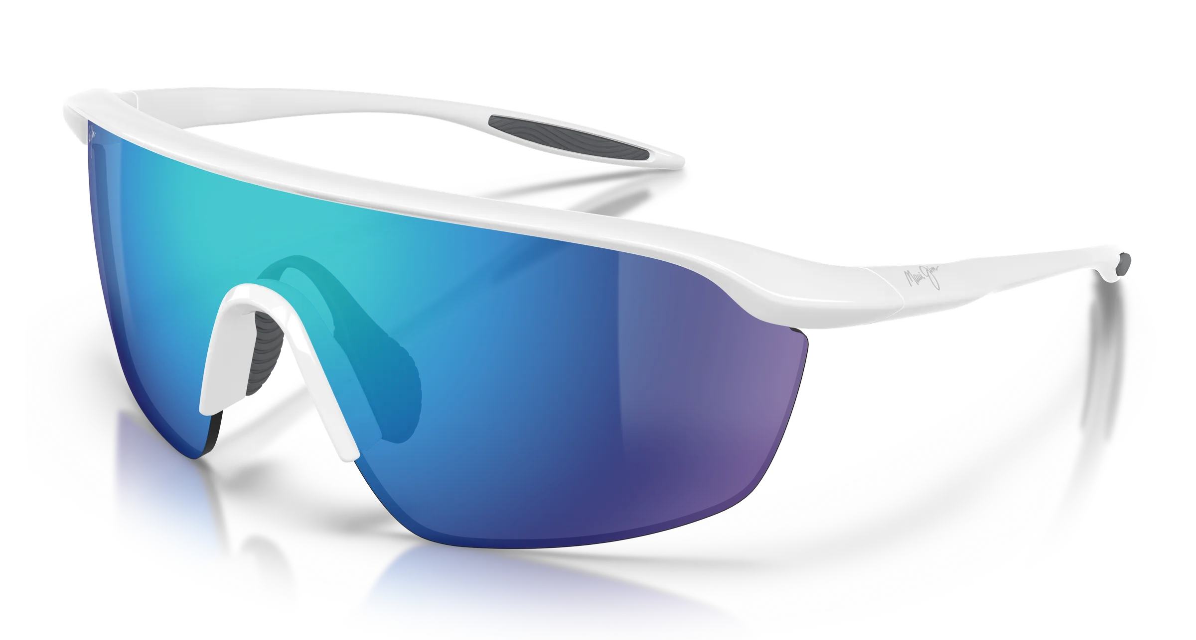 Shiny Solid White Blue Hawaii