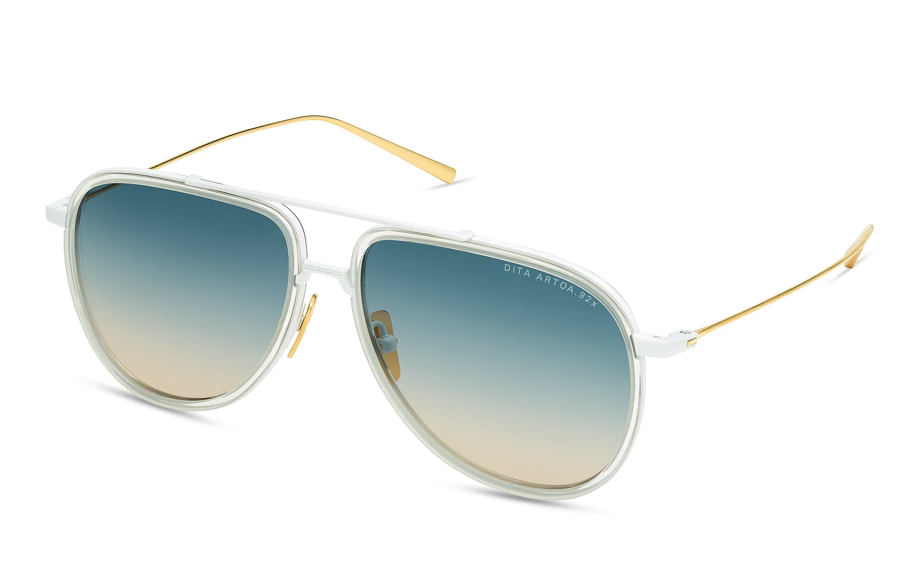 Matte White - Crystal Clear - Yellow Gold