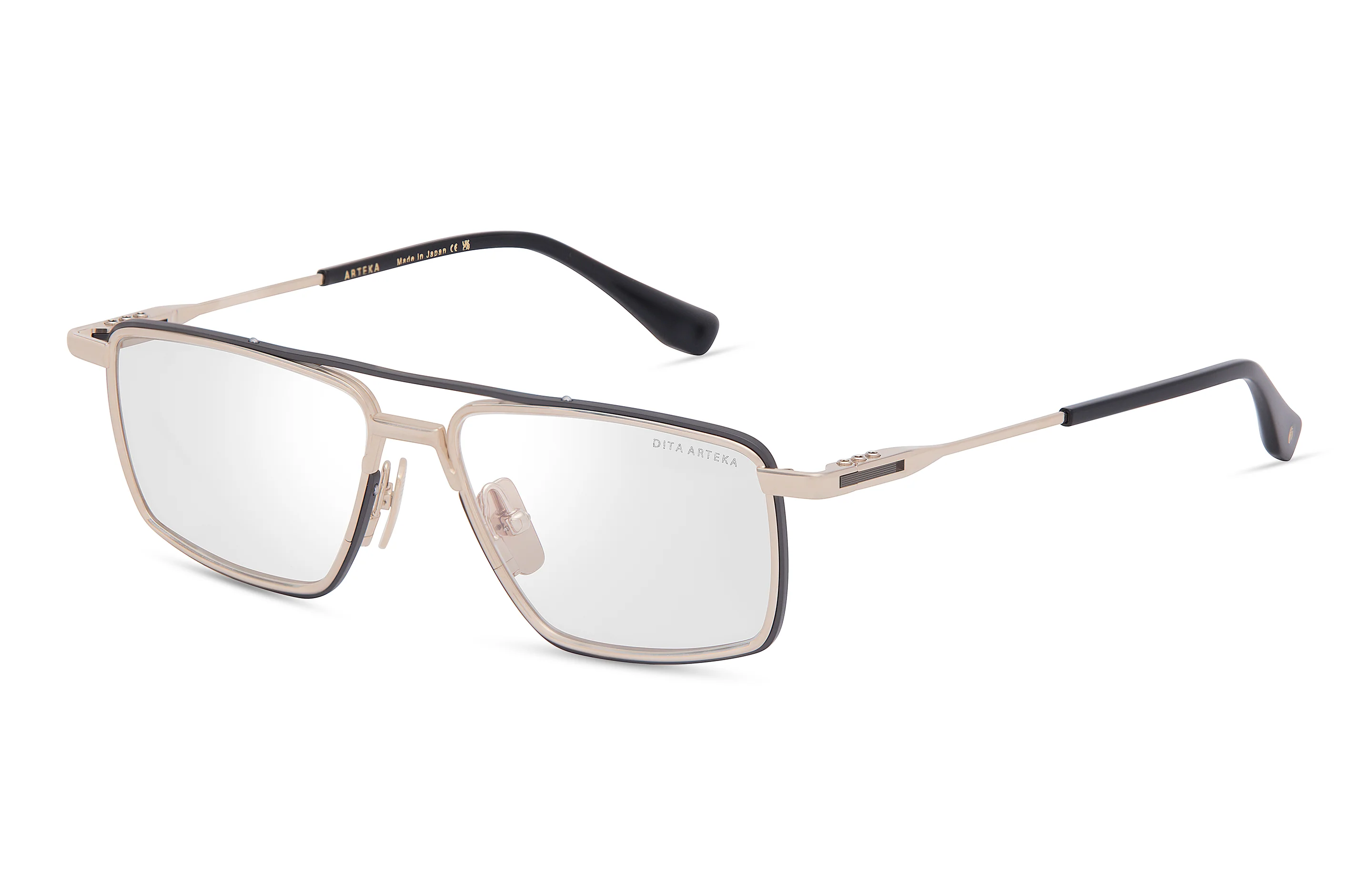 BLK IRON WHT GLD W/ CLR