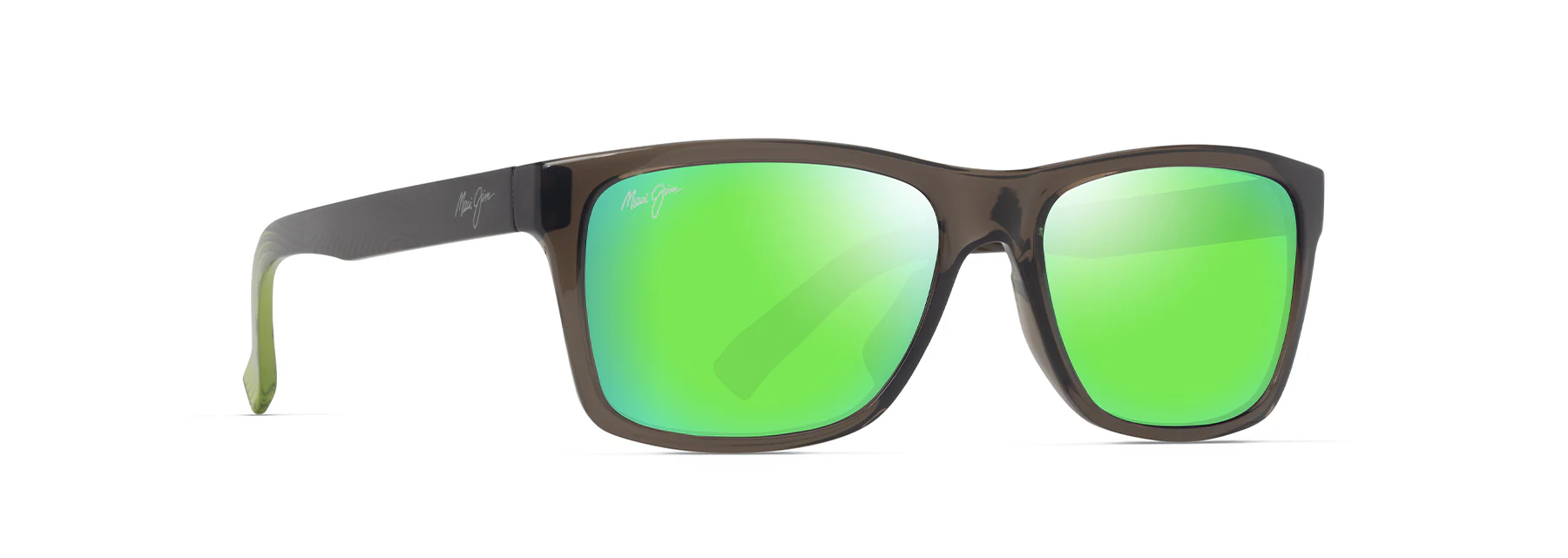 Shiny Transparent Dark Grey with Green
