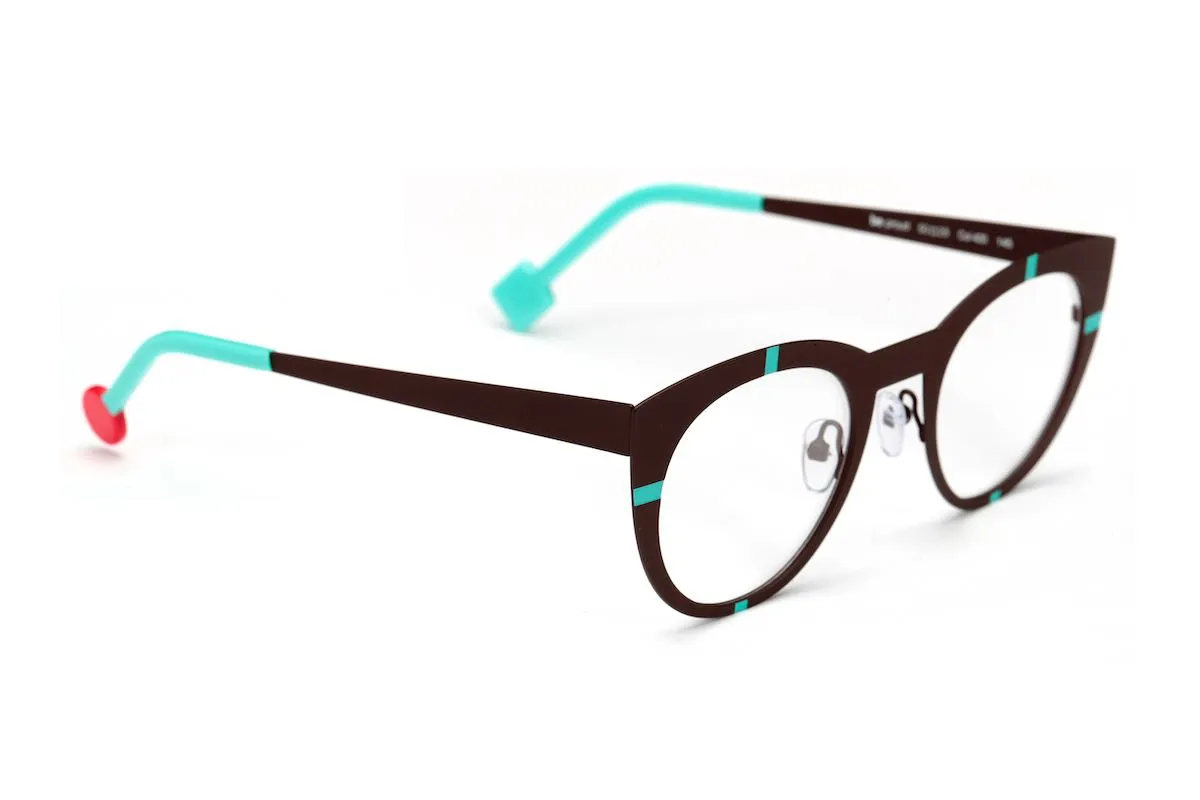 Dark Chocolate/Turquoise Satin