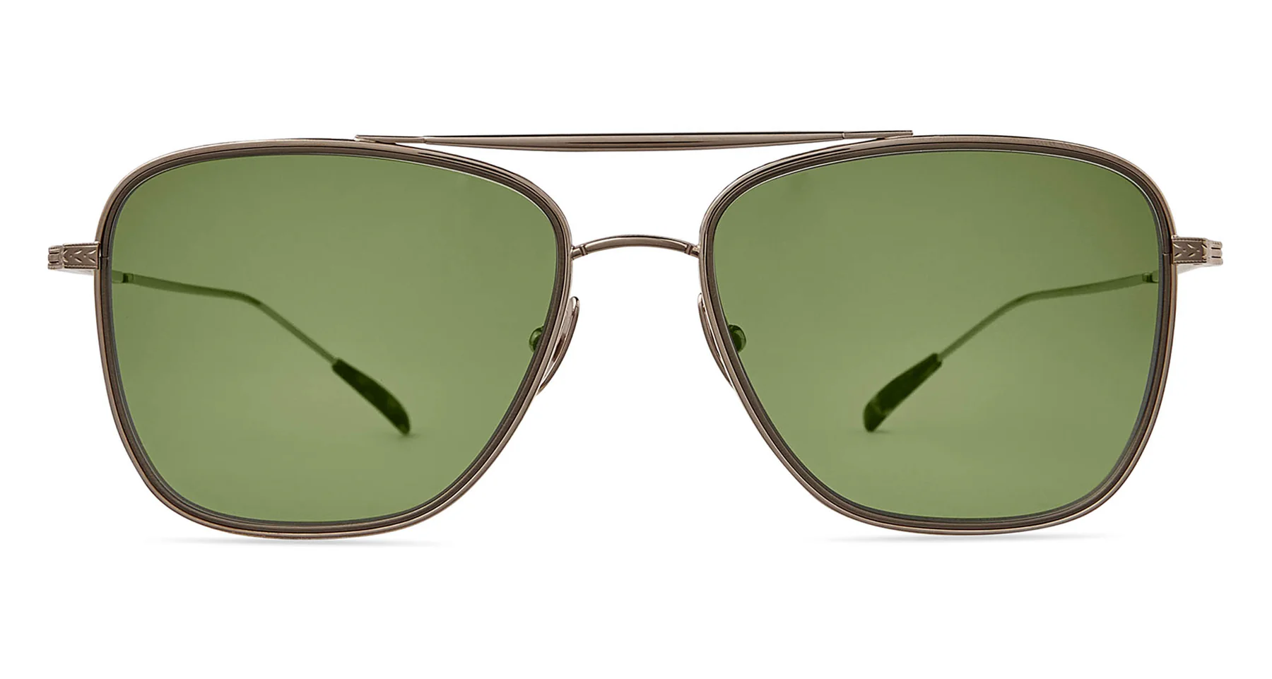 12K White Gold-Maple/Green