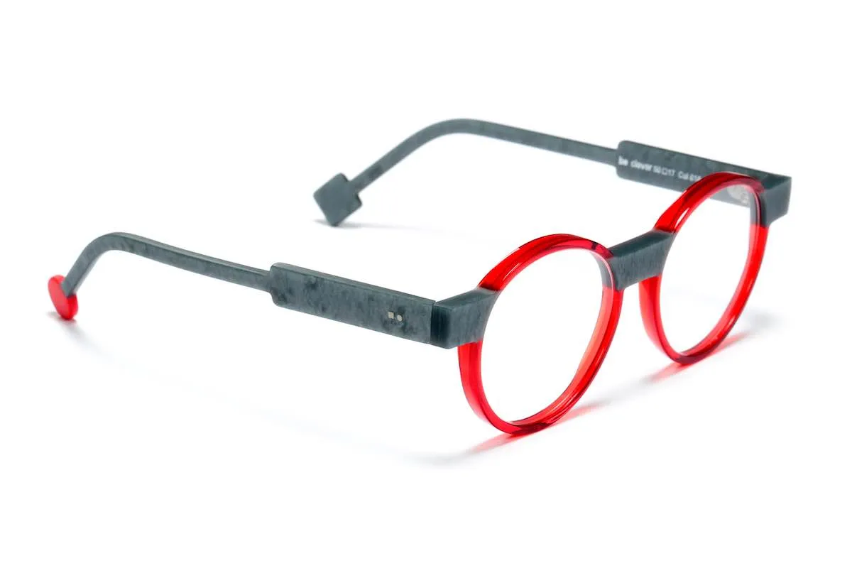Glossy Trans Red/Marble Gray
