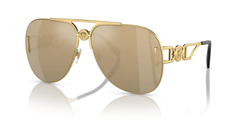 Gold w/ Clear Mirror Real Yellow Gold