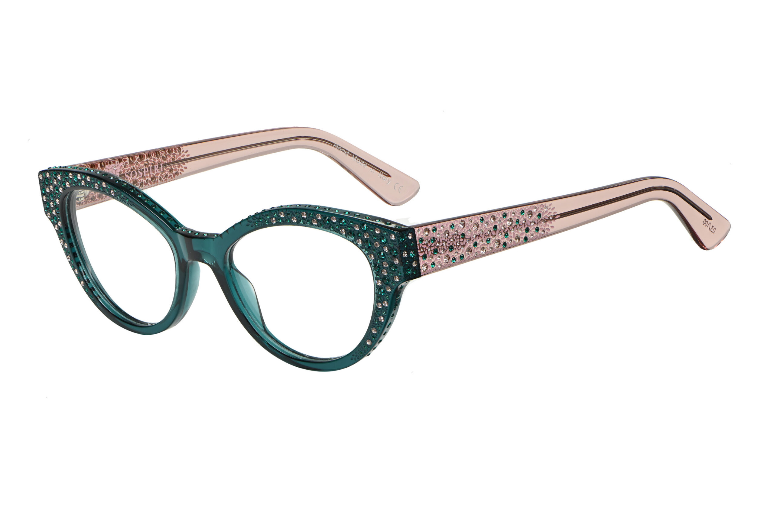 Green front with pink temples