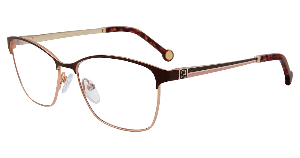 Carolina Herrera VHE125K square eyeglasses in Brown 287