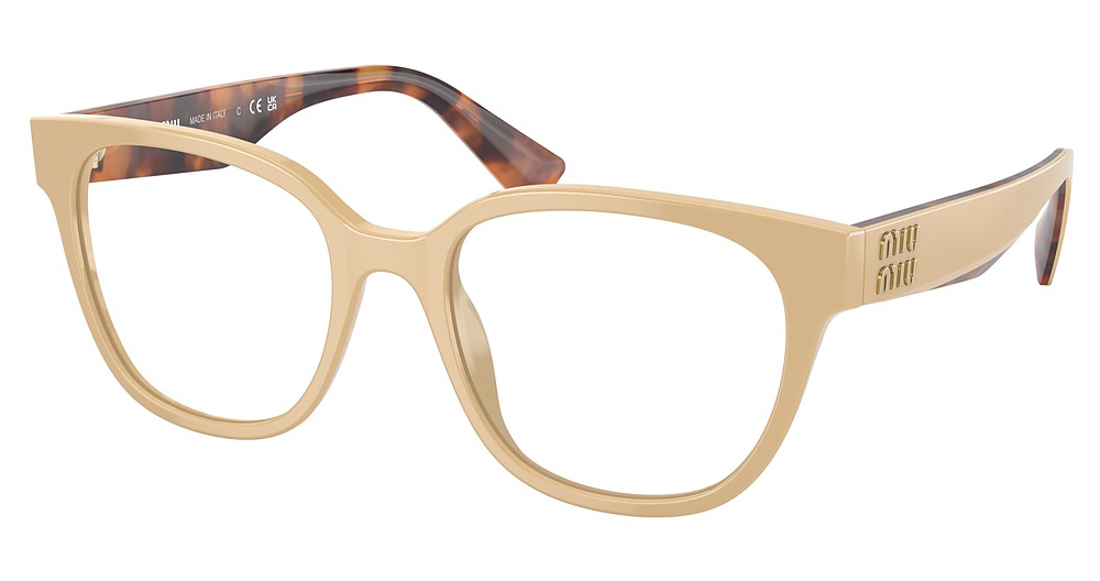 Miu Miu MU 02VV round eyeglasses in Beige