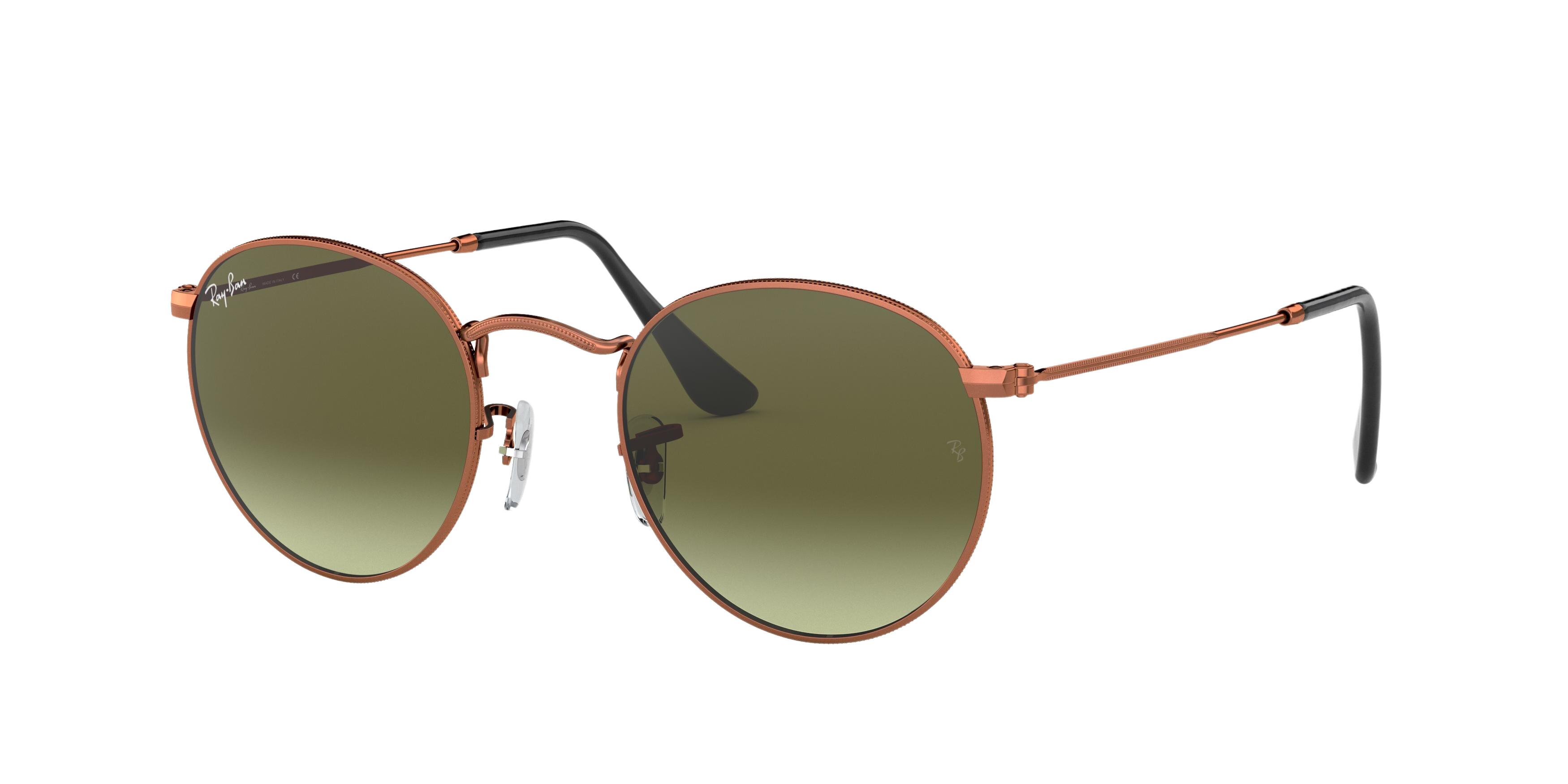 Ray-Ban RB3447 round sunglasses in Shiny Medium Bronze