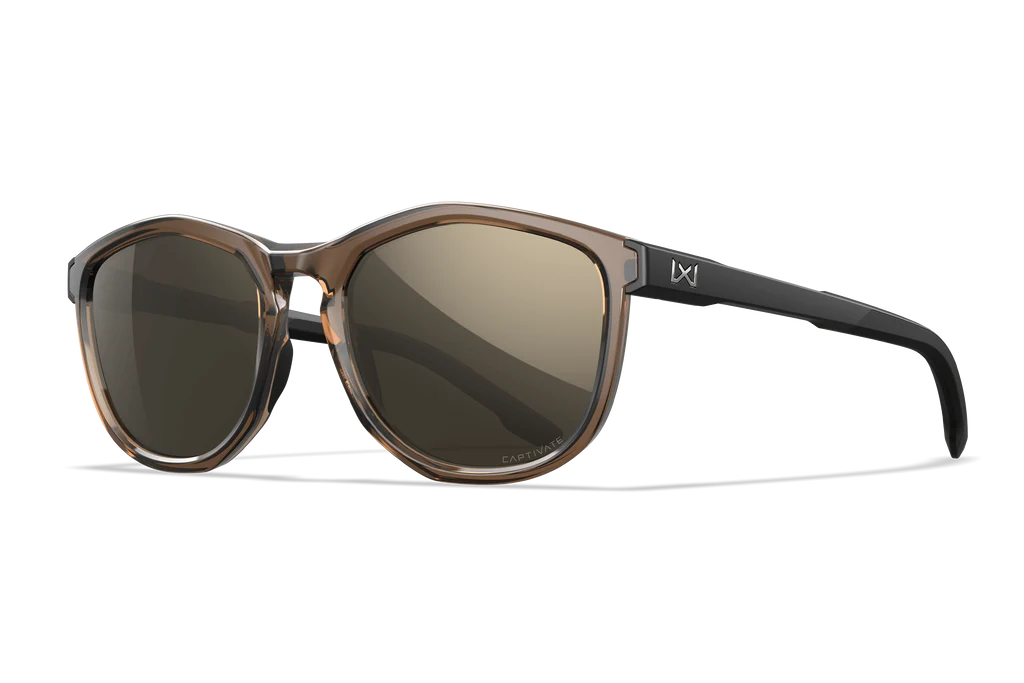 GLOSS CRYSTAL TAN FRAME MATTE BLACK TEMPLES