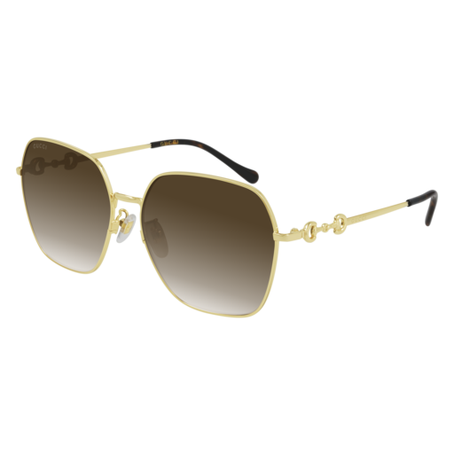Gucci GG0882SA square sunglasses in Gold Gold Brown/Brown