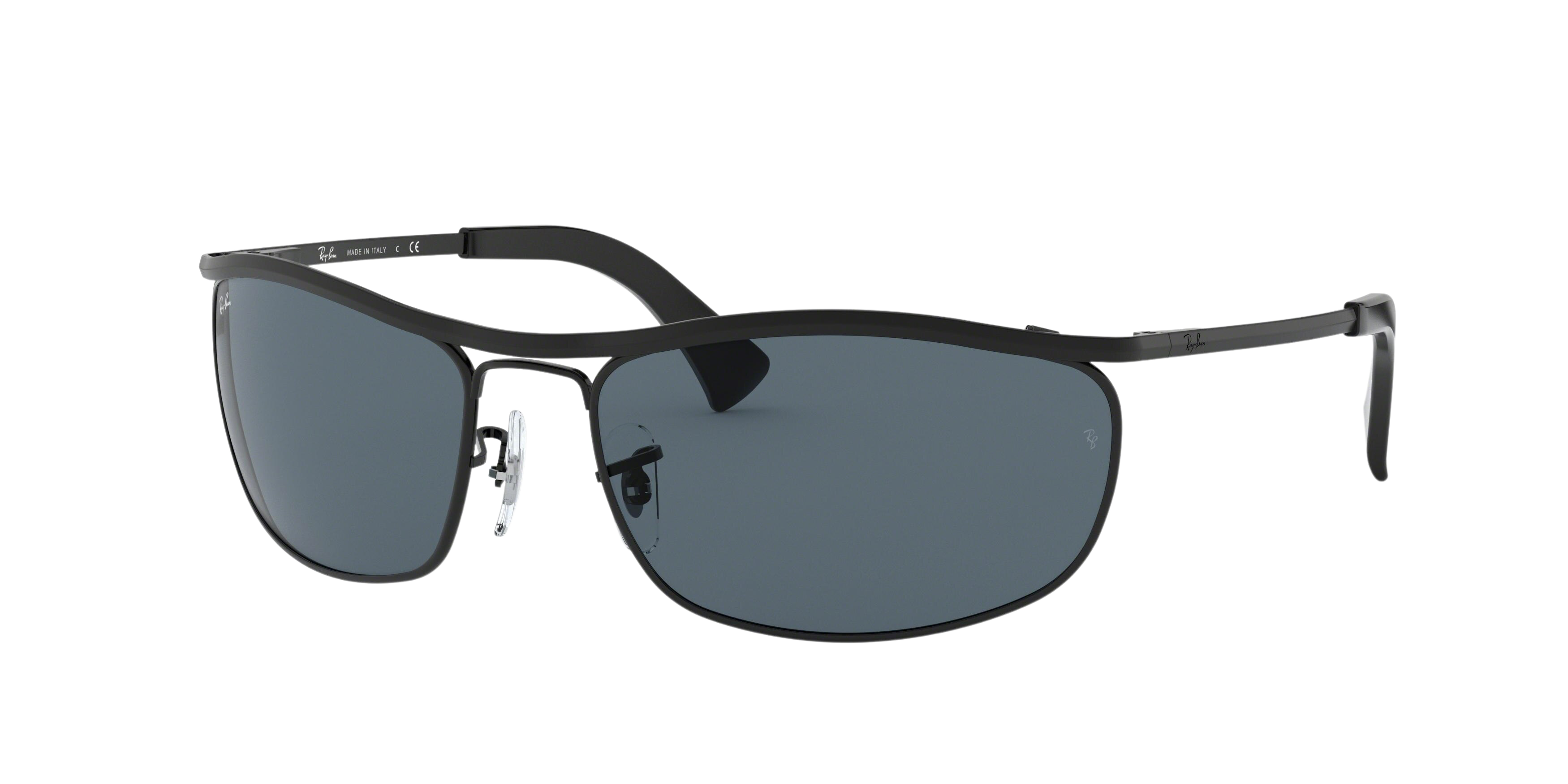 Ray-Ban RB3119 rectangle sunglasses in Top Black Demishiny/Black