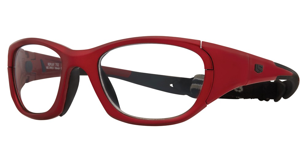 Matte Red Fade/Black / Clear With Silver Flash Mirror