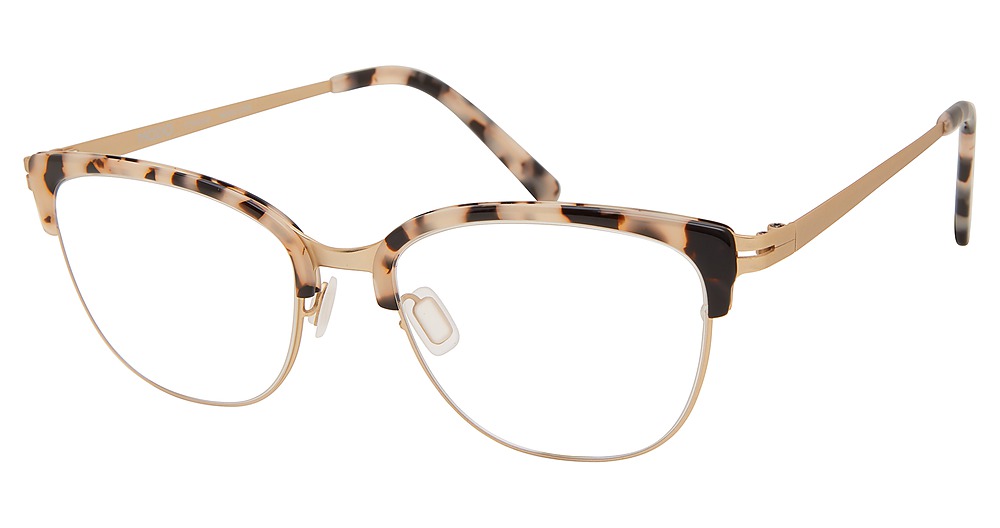 Modo 4526 round eyeglasses in Black/White Tort