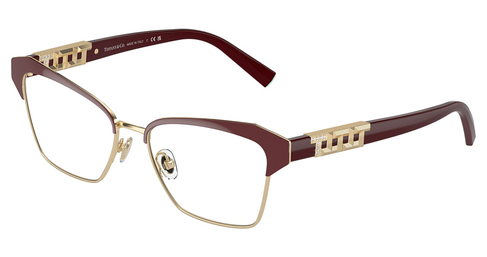 BURGUNDY ON PALE GOLD PL