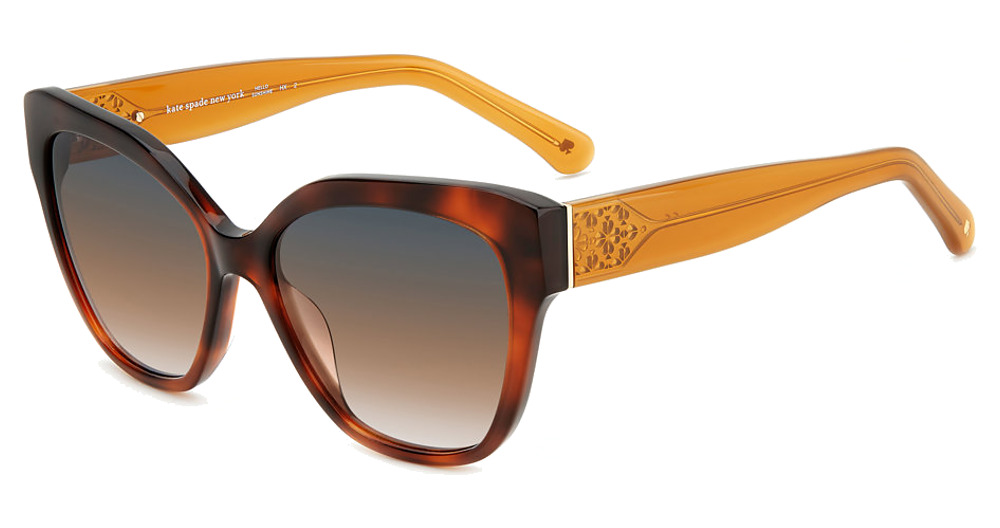 Kate Spade SAVANNA/G/S rectangle sunglasses in Havana/Grey Brown Doubleshade