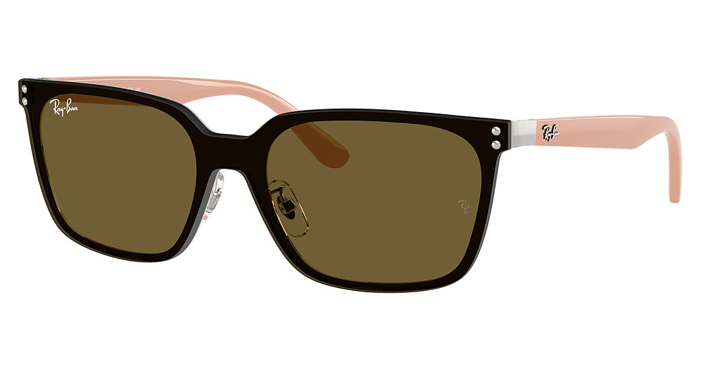 Ray-Ban RB3784D square sunglasses in Silver/Dark Brown