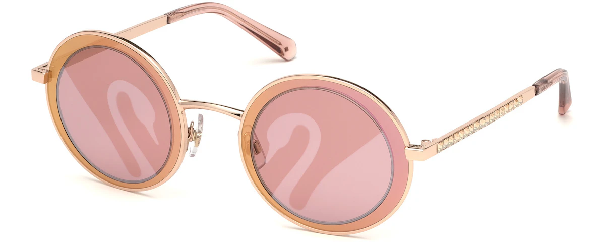 Shiny Rose Gold / Bordeaux Lenses
