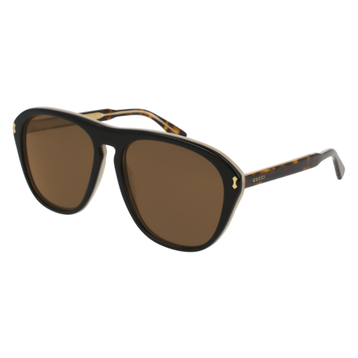 Gucci GG0128S aviator sunglasses in Black
