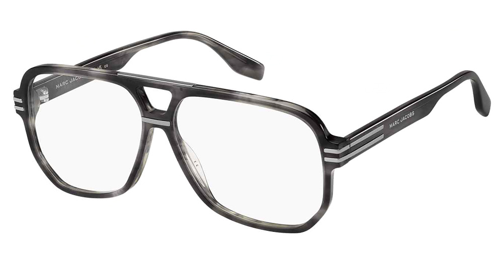 Marc Jacobs MARC 718 square eyeglasses in Grey Horn