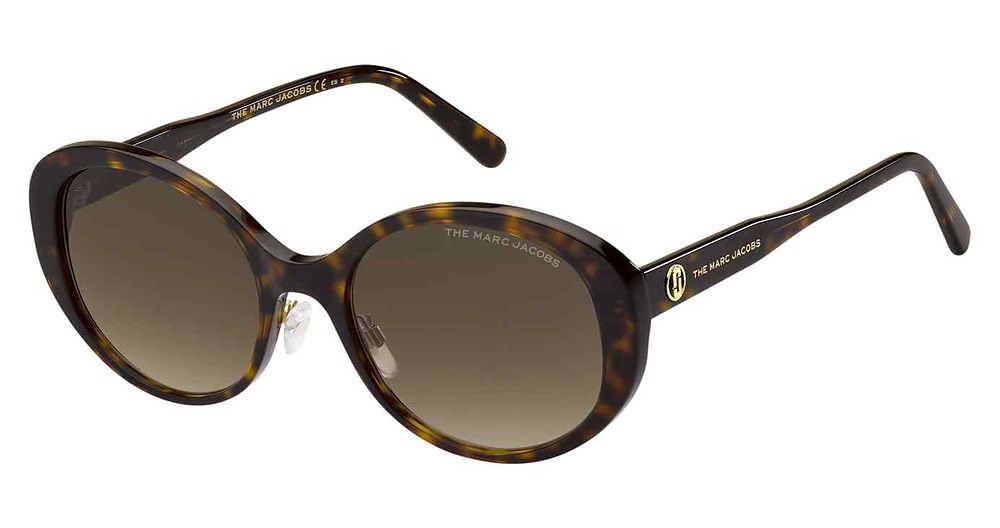 Marc Jacobs MARC 627/G/S round sunglasses in Havana/Brown Shaded
