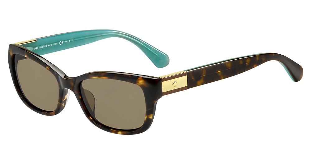 Kate Spade Marilee/P/S rectangle sunglasses in Havnturqu/Bronze Polarized