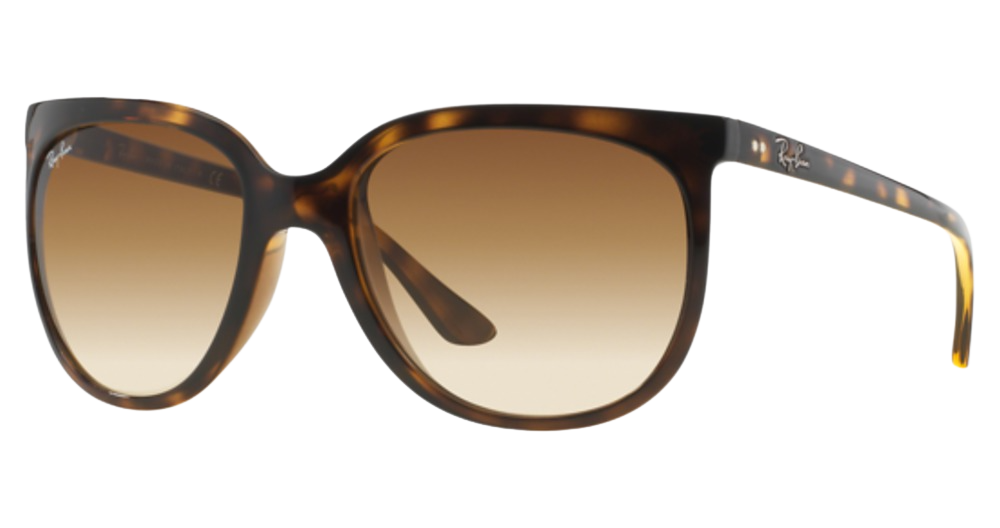 Ray-Ban RB4126 CATS 1000 cateye sunglasses in Light Havana/Clear Gradient Brown