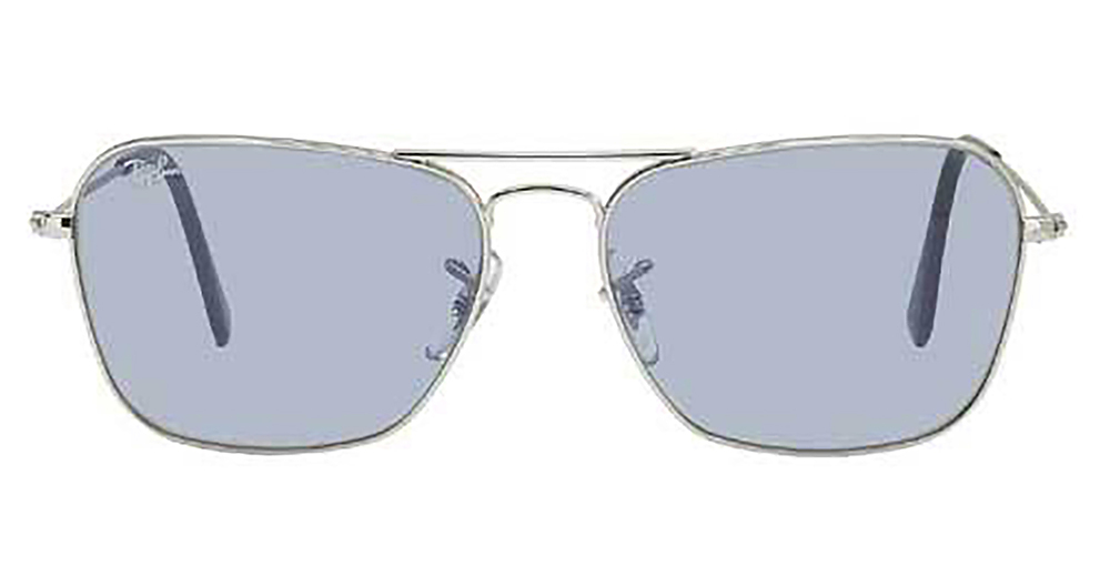 Ray-Ban RB3136 CARAVAN aviator sunglasses in Silver/Blue