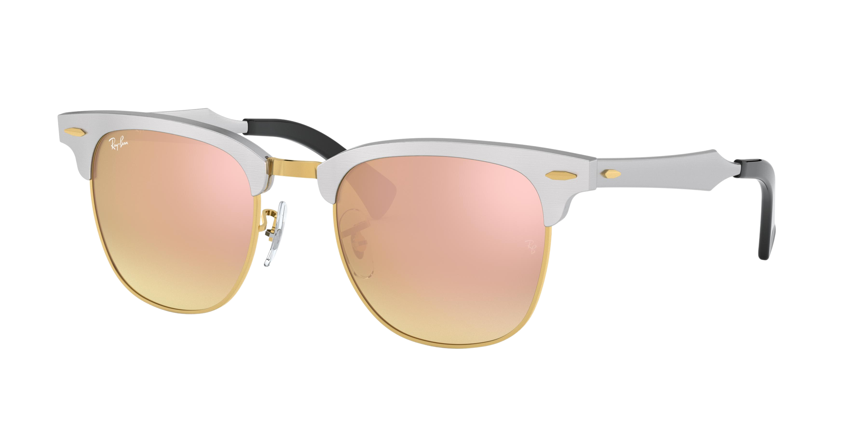 Ray-Ban RB3507 square sunglasses in Brusched Silver