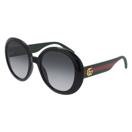 Gucci GG0712S round sunglasses in Black Green Grey/Nylon