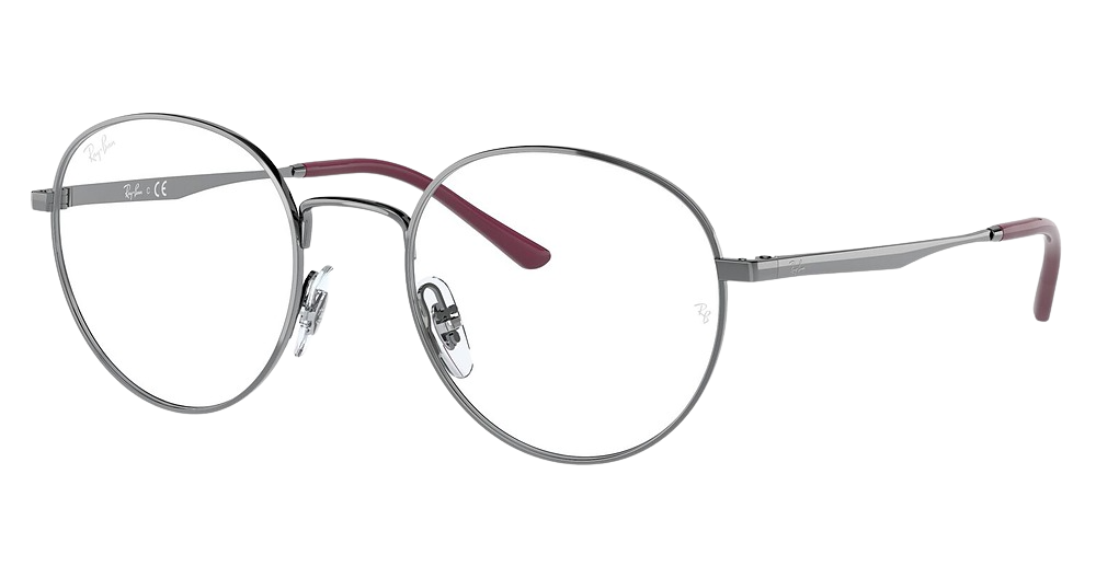 Ray-Ban RX3681V round eyeglasses in Gunmetal