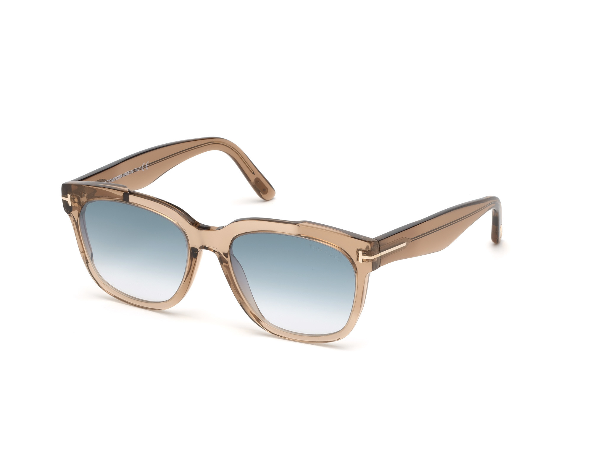Tom Ford FT0714 Rhett square sunglasses in Transp. Light Brown