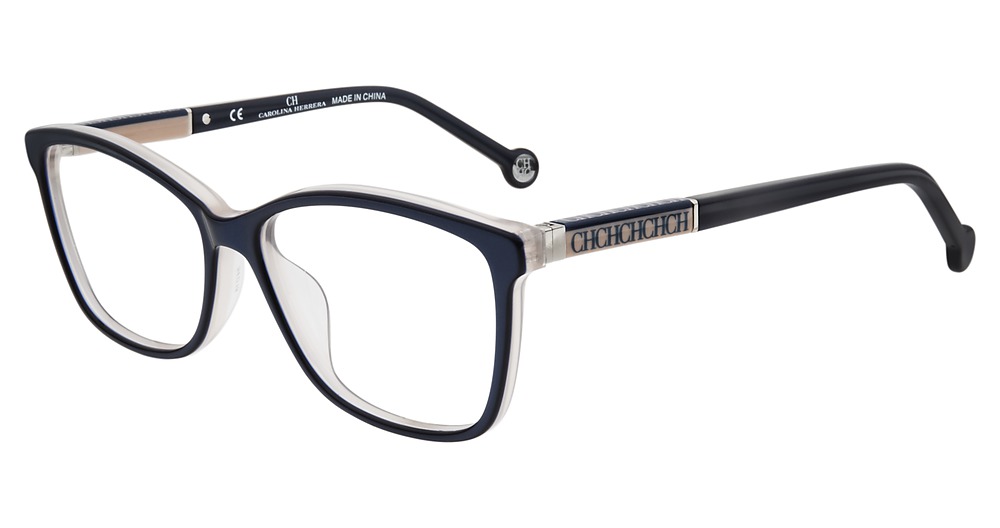 Carolina Herrera VHE672K square eyeglasses in Blue 09 Mf