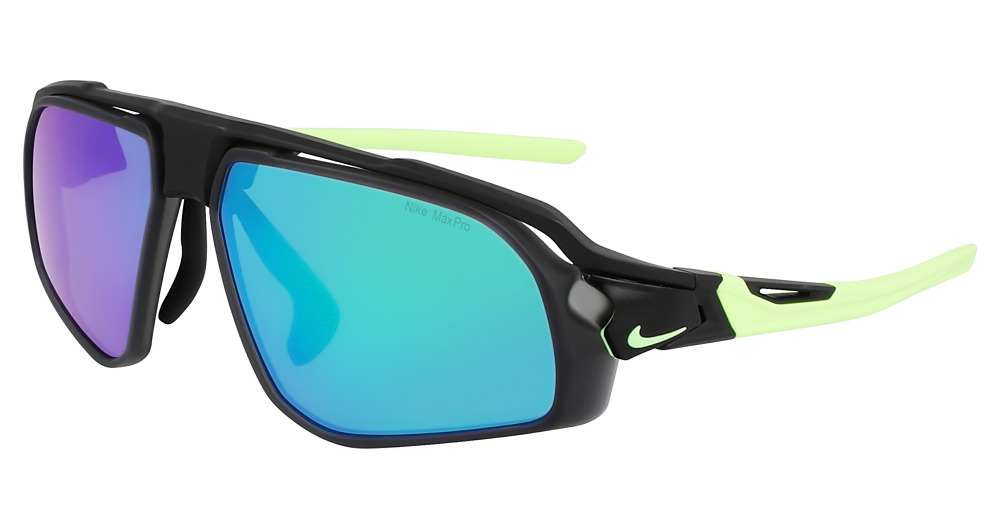 MATTE BLACK /GREEN MIRROR/ROAD
