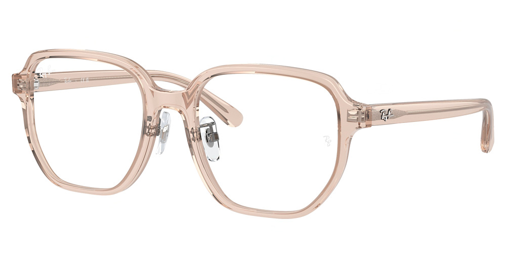 Ray-Ban RX5424D square eyeglasses in Transparent Light Brown