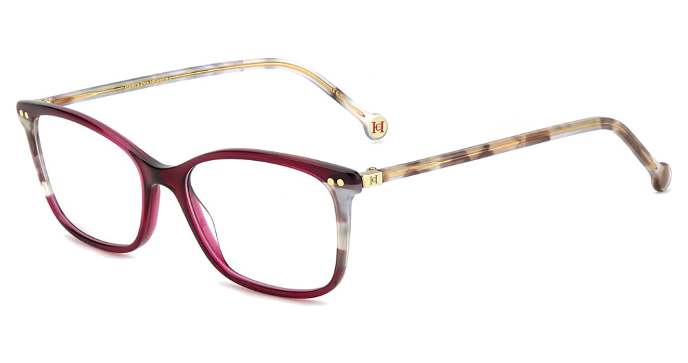 Carolina Herrera HER 0246 rectangle eyeglasses in Burgundy Havn