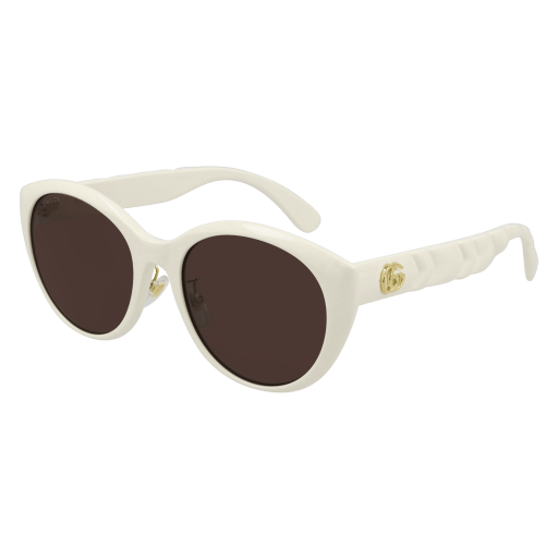 Gucci GG0814SK round sunglasses in Ivory Ivory Brown/Brown